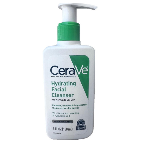 CeraVe - Limpiador facial c/Hialurónico -  Hydrating facial cleanser, 150 ml