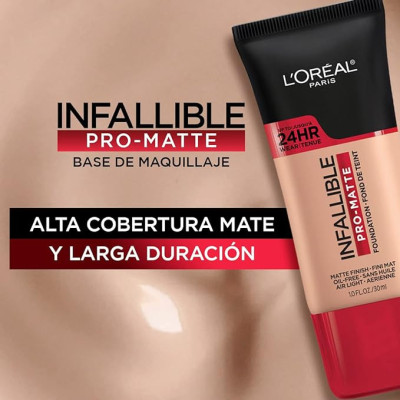 LOREAL - BASE DE MAQUILLAJE L'ORÉAL PARIS INFALLIBLE PROMATTE  - NATUR